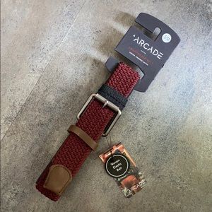 NEW REAL LEATHER/WOVEN BELT